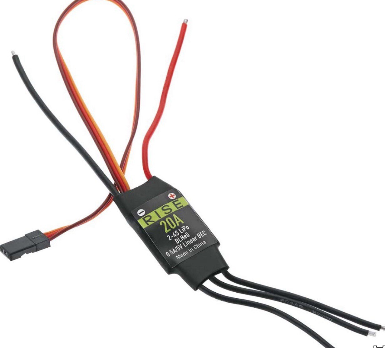 RISE Drone parts / 20A Mini ESC BL HELI W/Oneshot Part# RISE8020