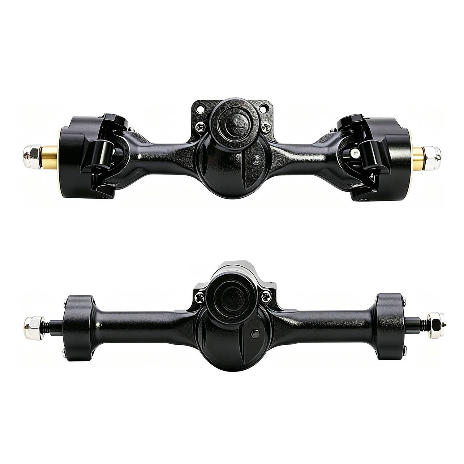 Front Rear Axle Assembly w/Brass Steering Knuckle For Axial SCX30 Bronco K10 ADE