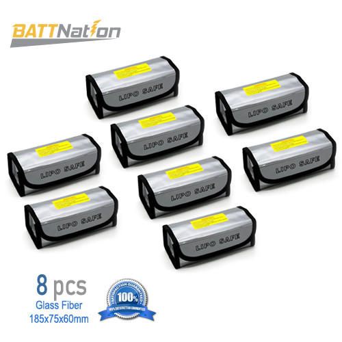 8x LiPo Battery Fireproof Explosion Proof Guard Charging and Storage Safety Bag