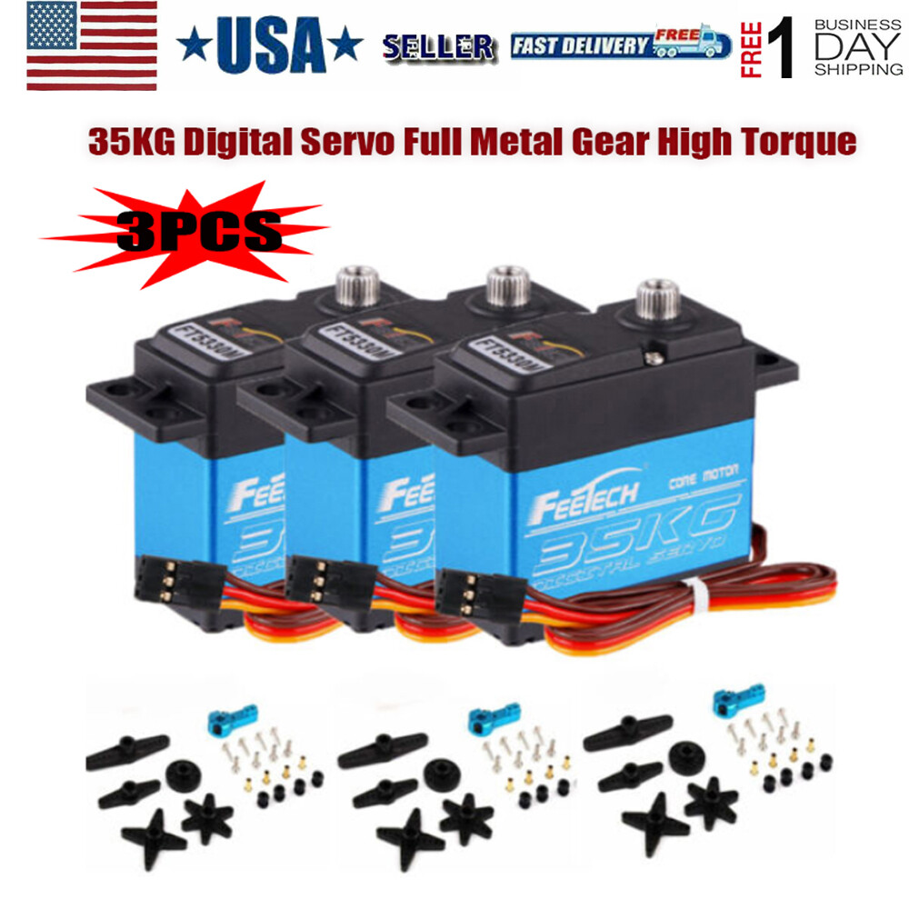3PACK 35KG 180° Metal Gear Digital Servo HIGH TORQUE & SPEED RC Car Boot Servo