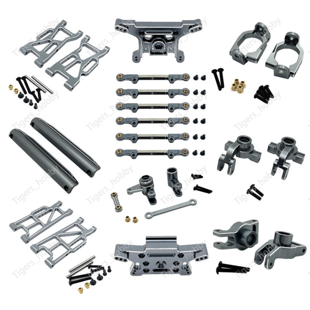 Aluminum metal Upgraded Parts Kit For MJX 1/10 10208 V2 Rc Car Off-road Truck
