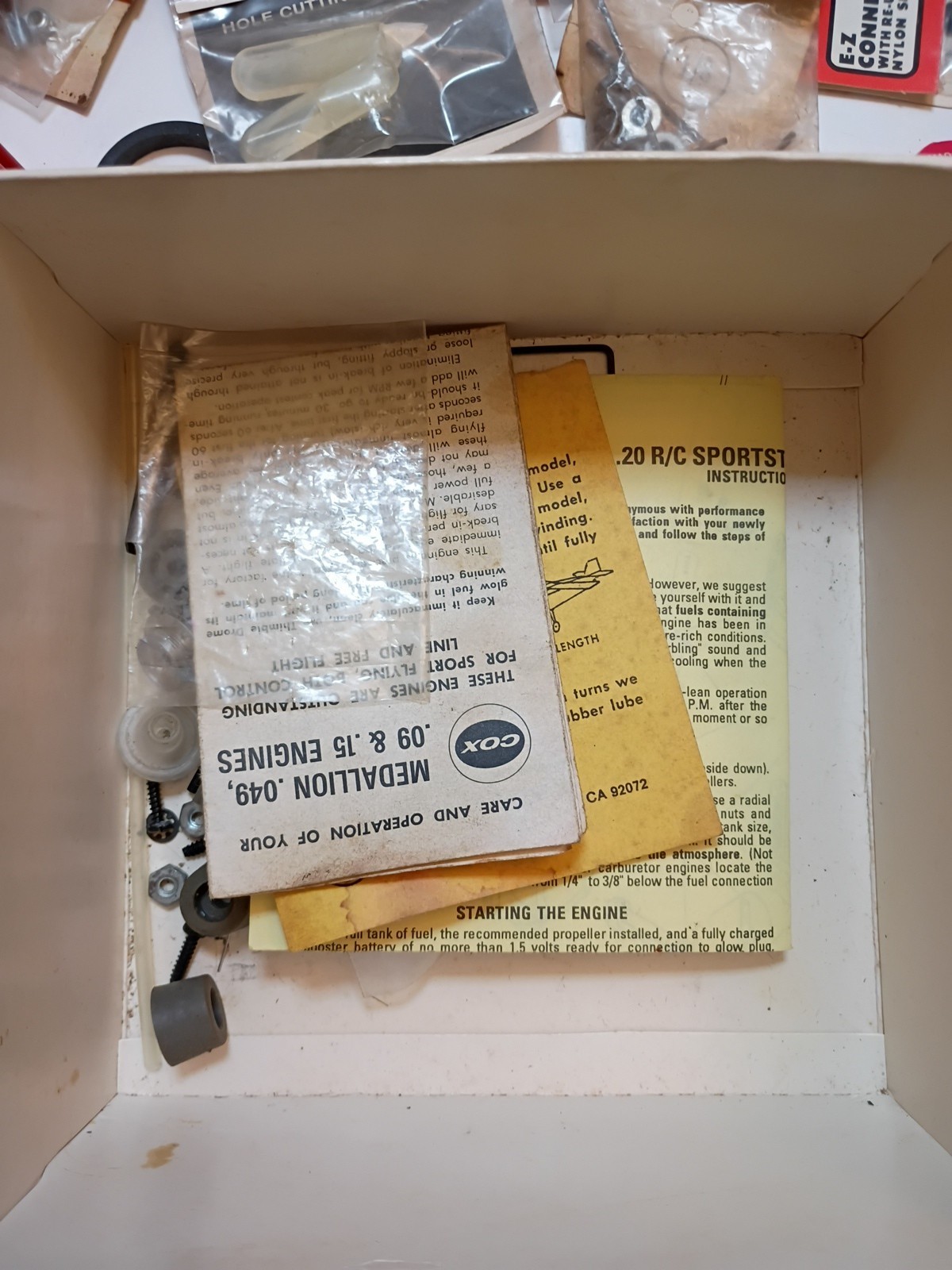 Vintage RC Model Airplane Parts Lot, Du-bro,Ernst,Sig,pylon,Granite,CB, etc