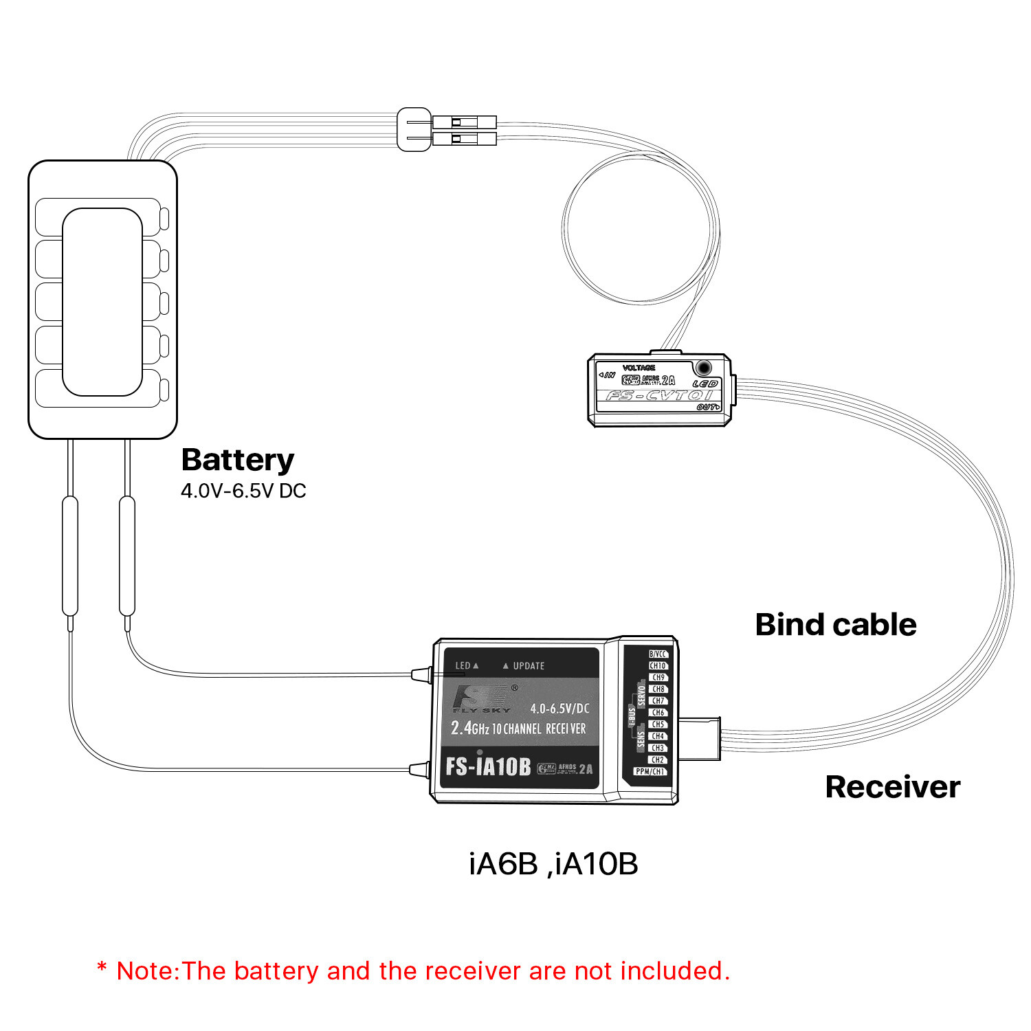 FlySky FS-CVT01 Voltage Collection Battery Sensor Module for Flysky Receiver Box