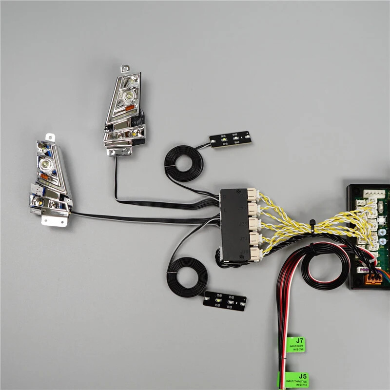 4-in-1 Running Water Lamp Set Suit for 1/14 Tamiya RC Truck VOLVO 56360 56362