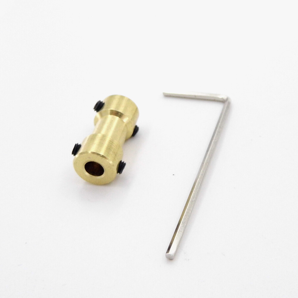 2x RC Model 2 2.3 3 3.17 4 5 6mm Motor Shaft Coupling Copper Joint Connector