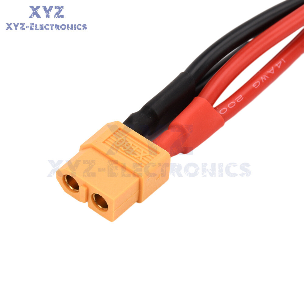 1pc XT60 Male/Female Cable Parallel Battery Connector 14AWG Silicone Wire for RC