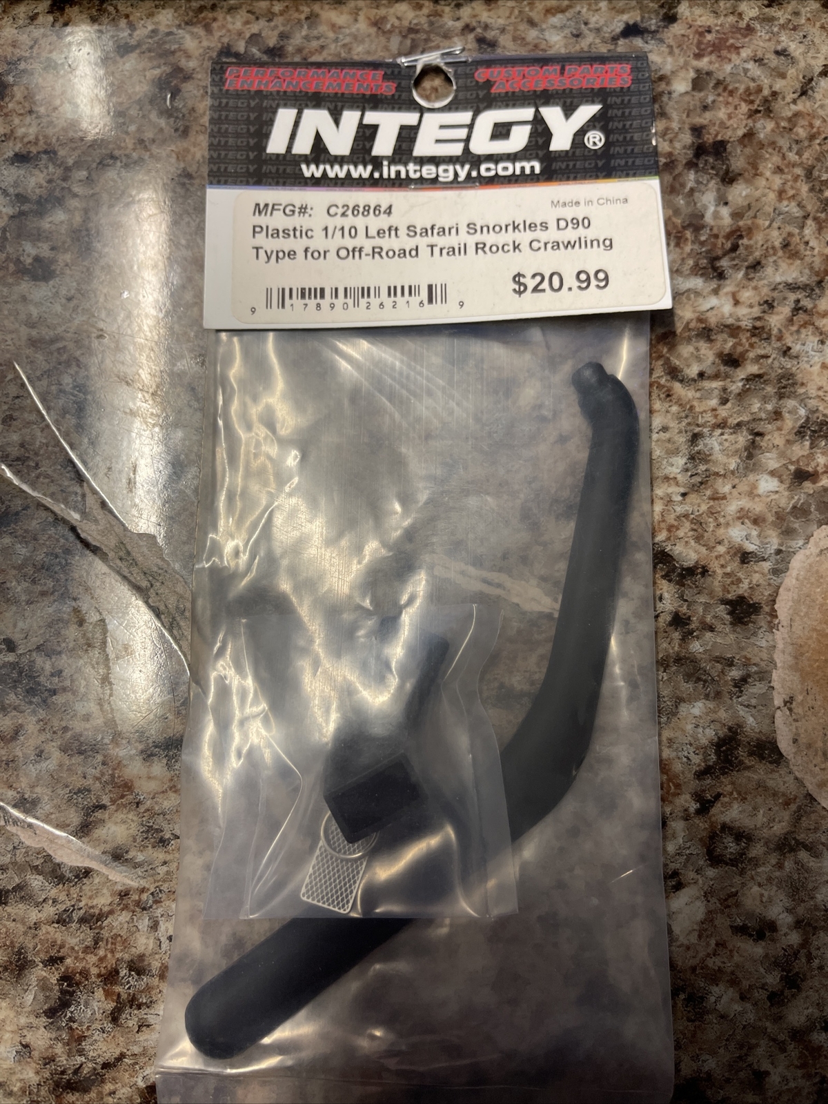 Integy C26864 Plastic 1/10 Left Safari Snorkles D90 for Off-Road Trail RockCrawl
