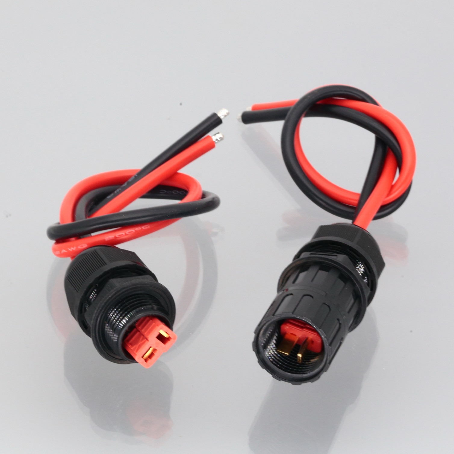 Deans T-Plug Male Female M20 Threaded IP68 Waterproof Connector 12awg 1+1FT Wire