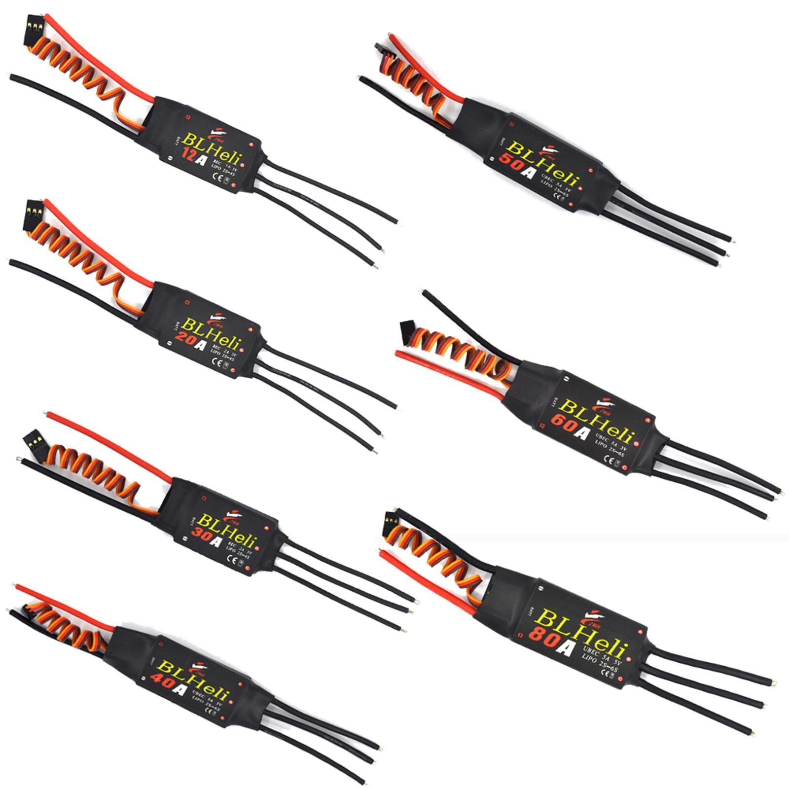 Two Way Brushless Speed Controller ESC 12A-80A for Fixed Wing Helicopter Model,