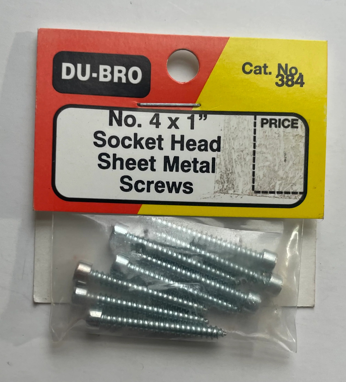 Du-Bro No.4 x 1″ Socket Head Sheet Metal Screws #384