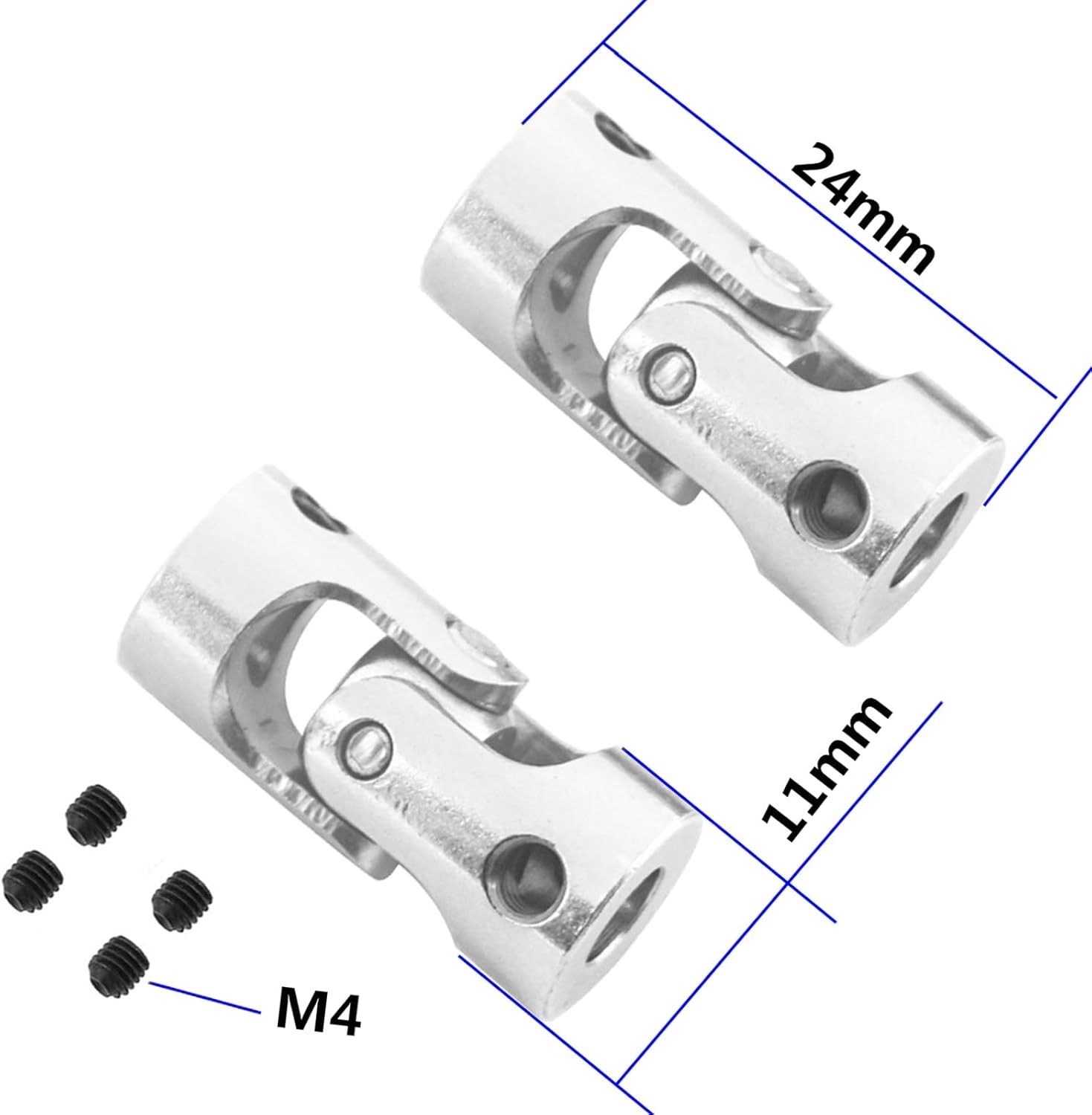 Universal Steering Shaft U Joint Coupling Motor Connector 4mm 5mm
