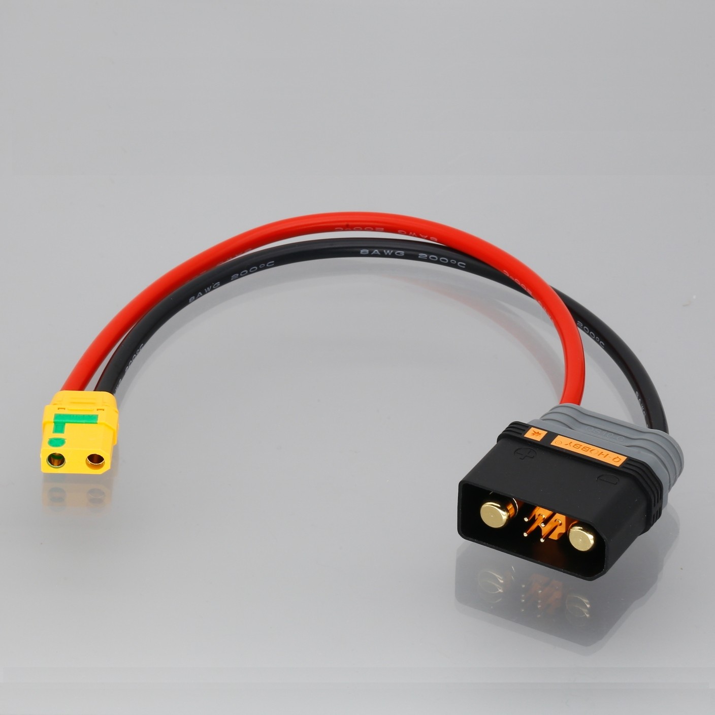 QS10 Male 10mm Bullet o Anti-Spark XT90 Female 8AWG 1FT Adapter Battery Charging