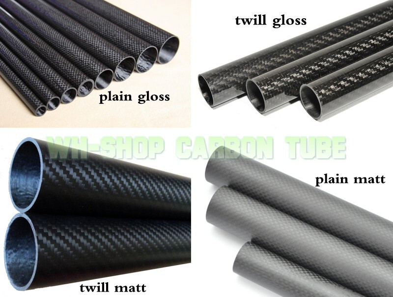 3K Carbon Fiber Tube 5 10 12 20 25 30 32 38 40 42 50 60 64 80 94 100 114 x 500mm