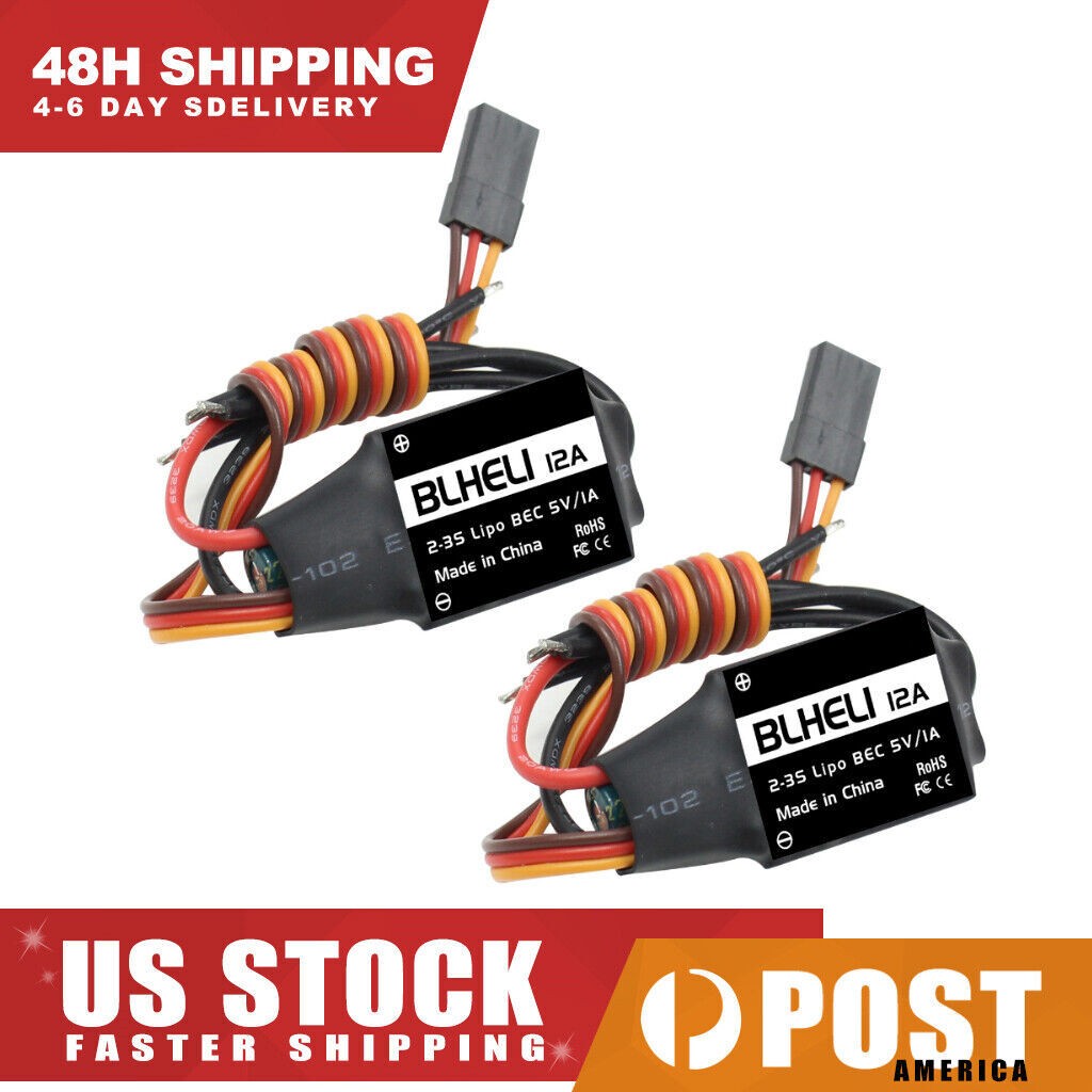 BLHELI 2PCS 12A Brushless ESC Speed Controller 2-3S For 160-250 Drone Quadcopter