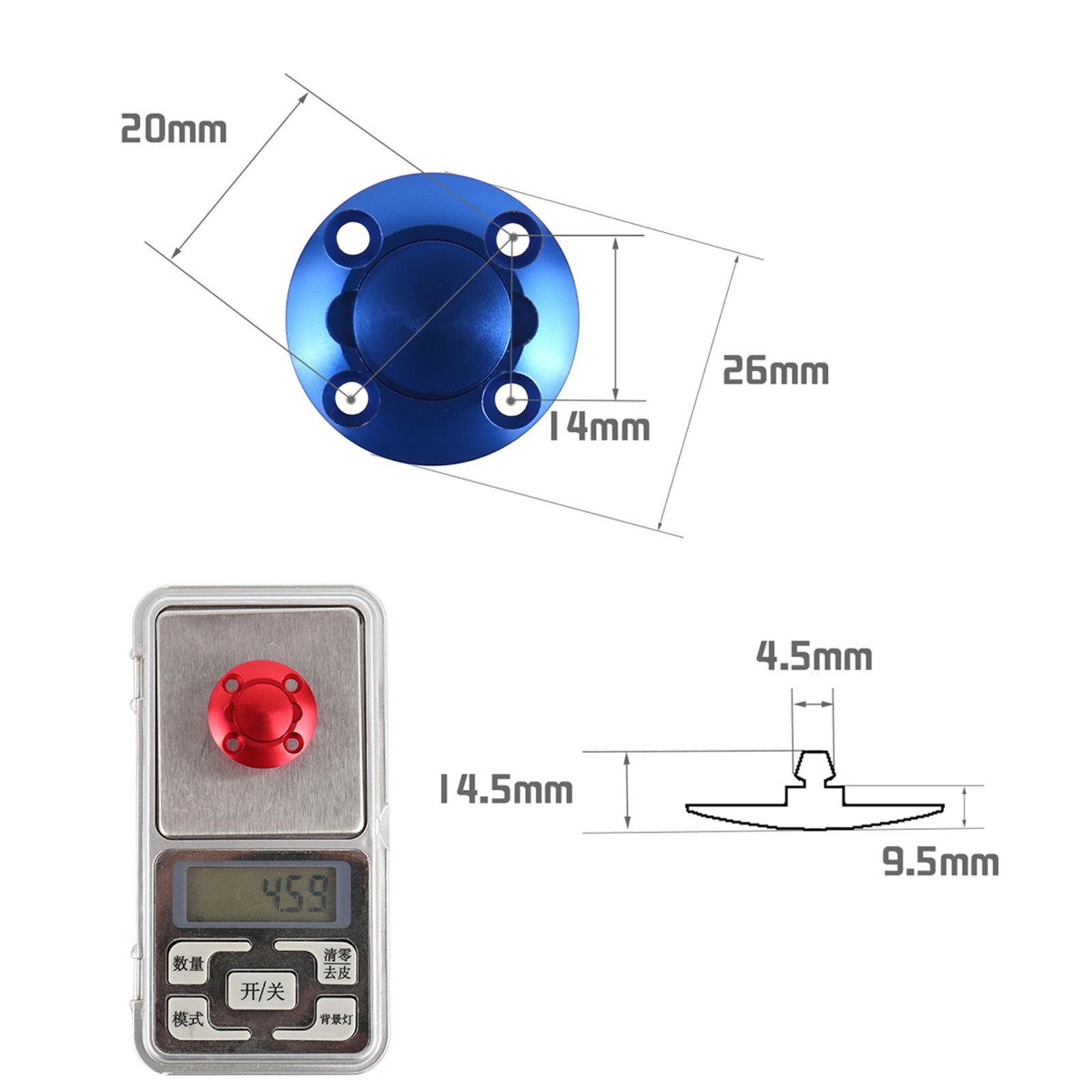 1pcs CNC Aluminum Alloy Round Fuel Dot Cap Oil Tank Plug For RC Airplane Model