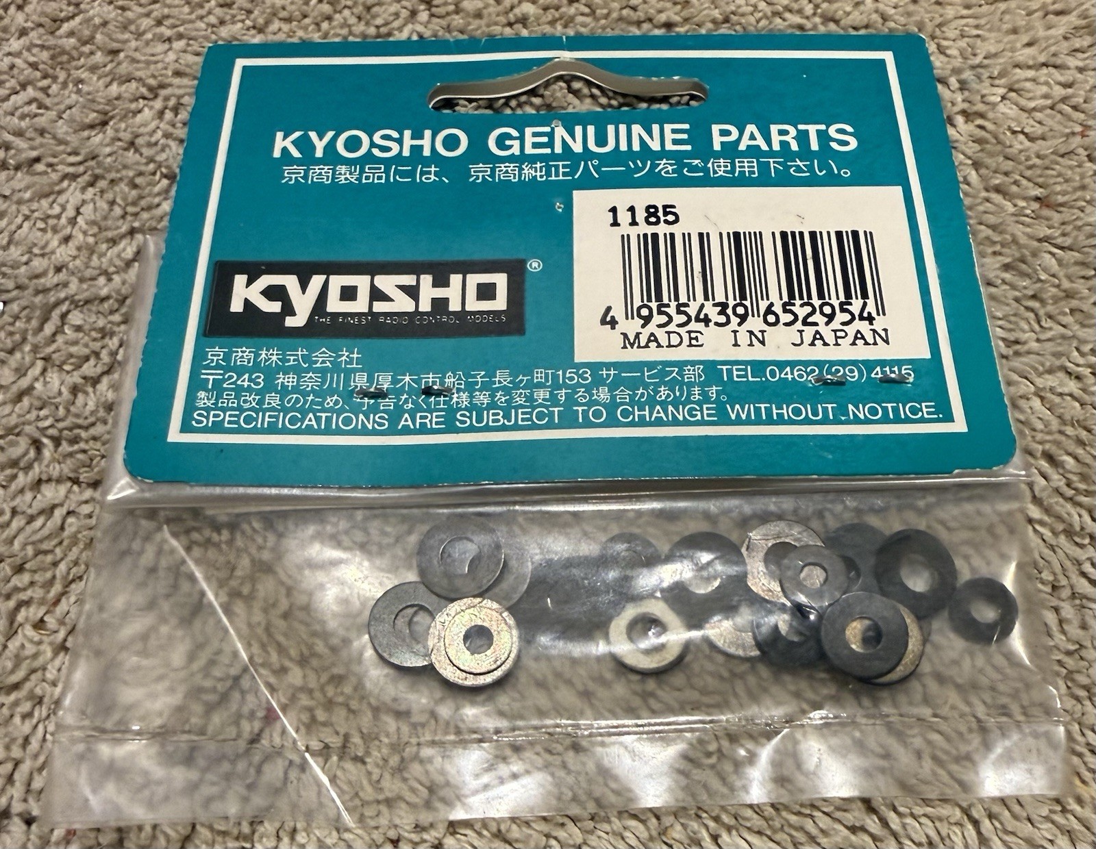 1185 Kyosho Washer Set (M2, M2.6, M3) Tamiya/hpi/traxxas