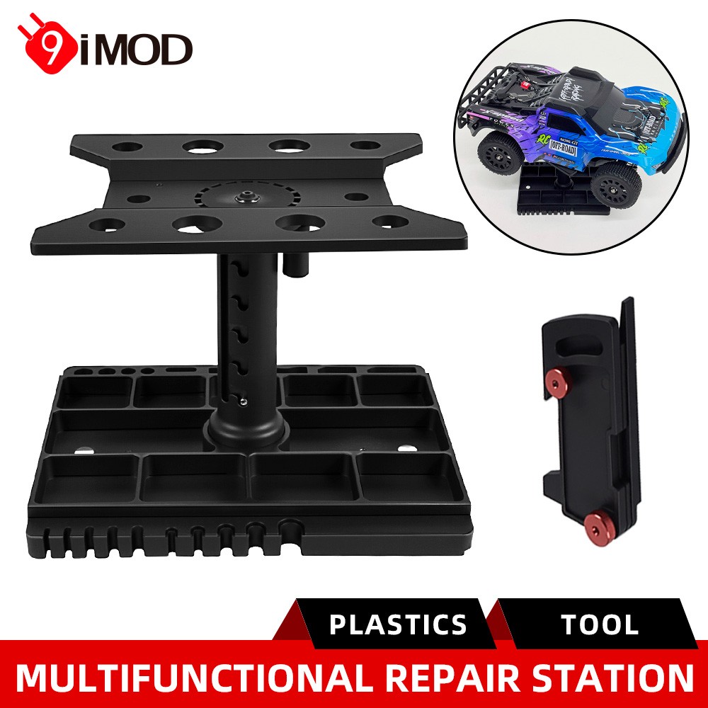 Plastic RC Repair Stand Work Station with angle Ruler for 1/16 1/18 1/20 RC Car