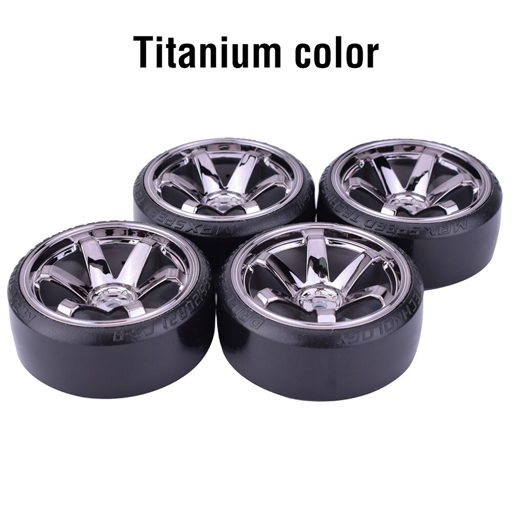 4x Hard Pattern Tyre Drift Tires Wheels 12mm Hex for HPI HSP 1:10 RC Racing Car