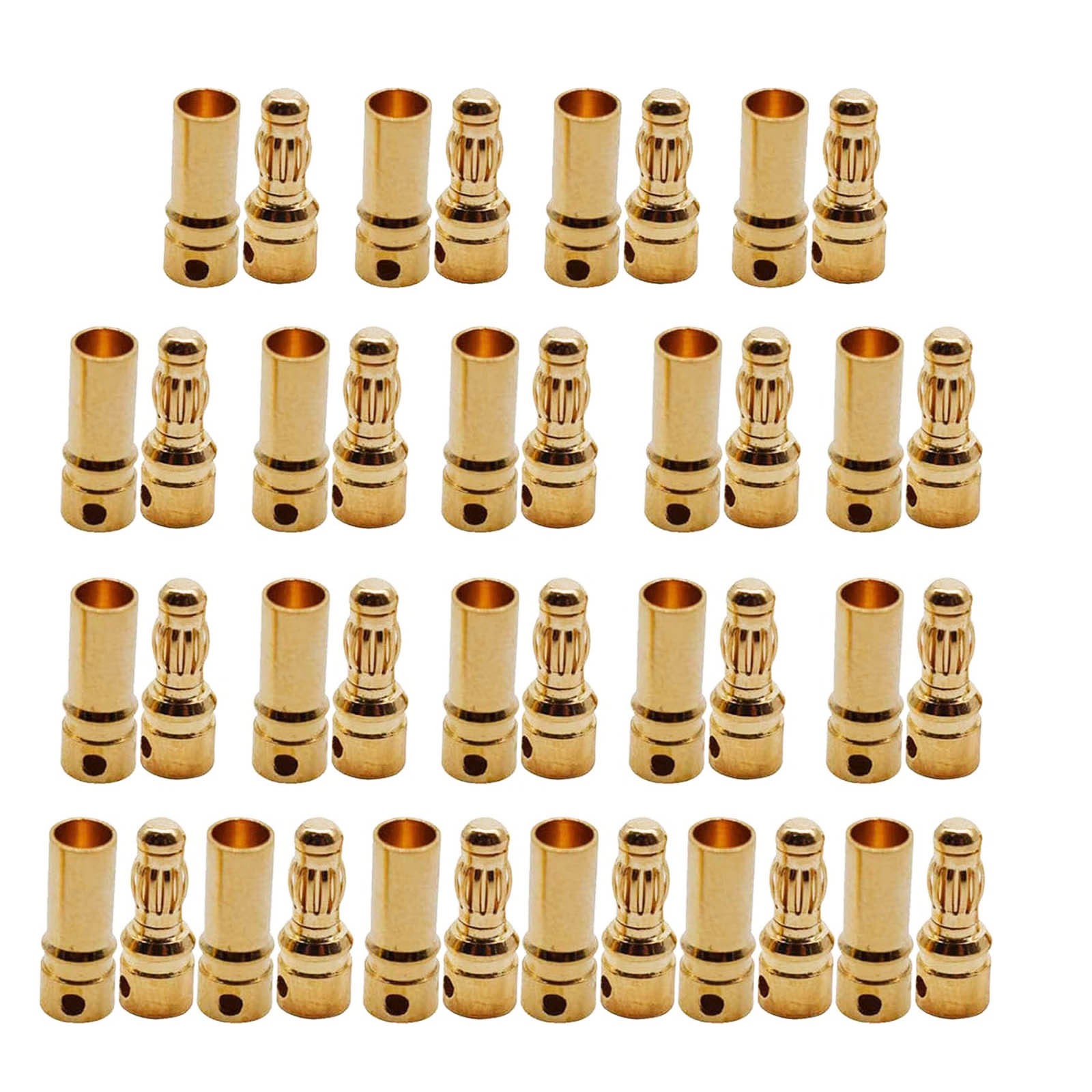 40pcs 3.5mm Gold Bullet Banana Connector for RC Car Helicopter Truck Maintenance