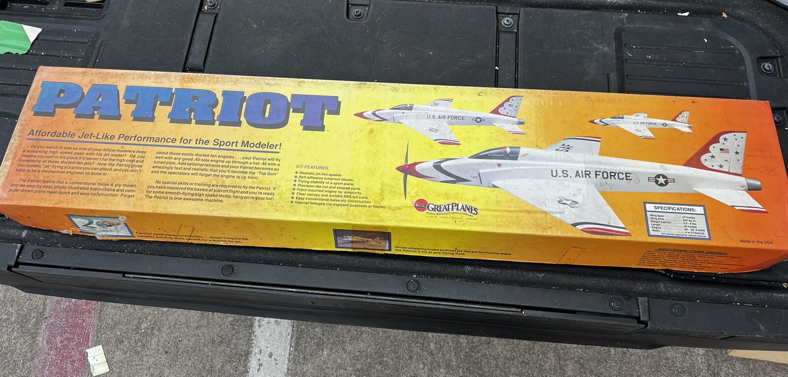 GREAT PLANES – Patriot Kit – 47″ Wingspan – NITB Vintage Balsa Wood RC Plane