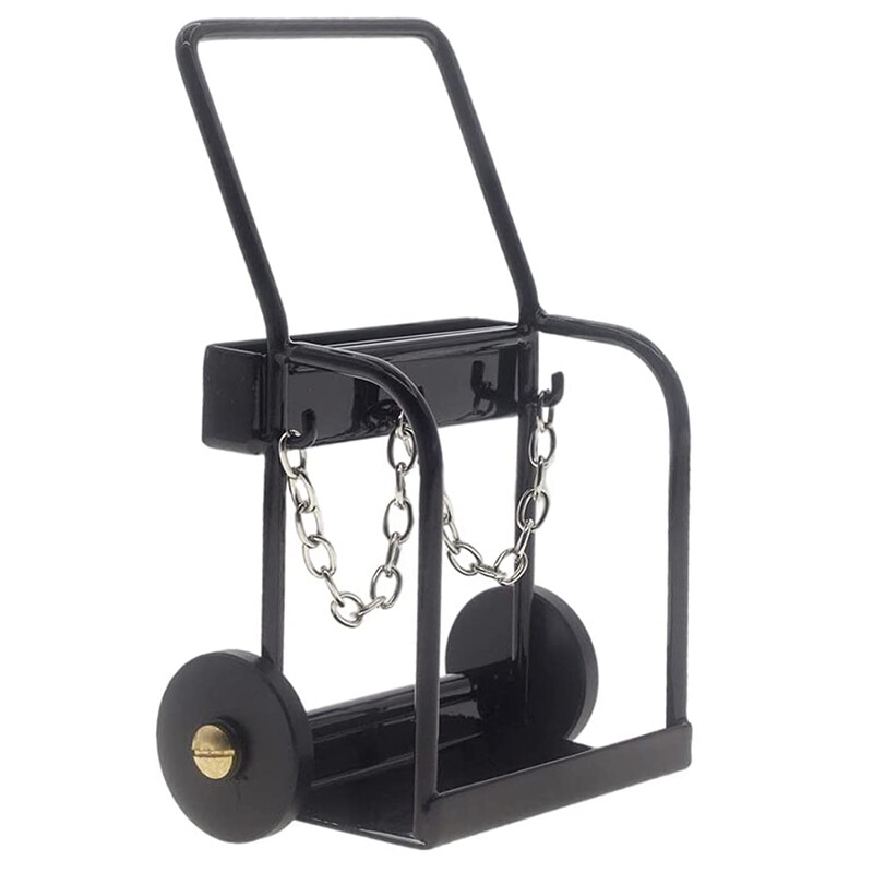 Precision Miniature 1/10 Scale Model Gas Cylinder Welding Cart Hand Truck