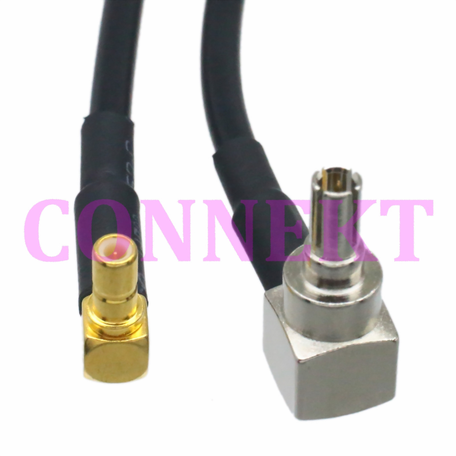 CRC9 male right angle to SSMB male plug RA RG174 cable jumper pigtail 3G modem