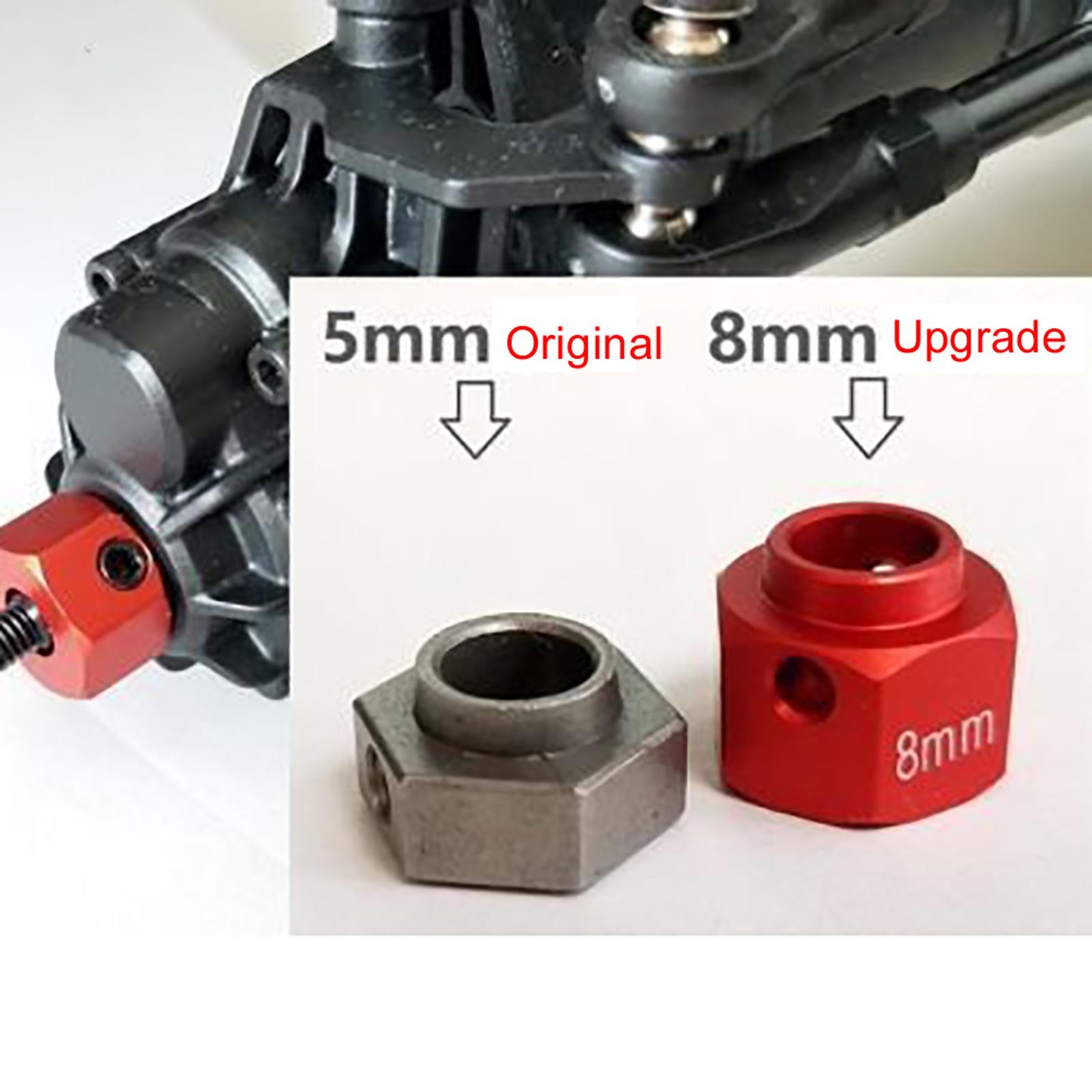 8mm 4X Hex Wheel Hubs Widen Adapter Kit For Traxxas TRX-4 Crawler 1/10 RC Car
