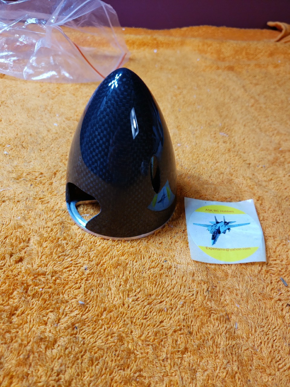 Carbon Fiber Spinner – 3 25″ Diameter Black Spinner – Electric RC Spinner
