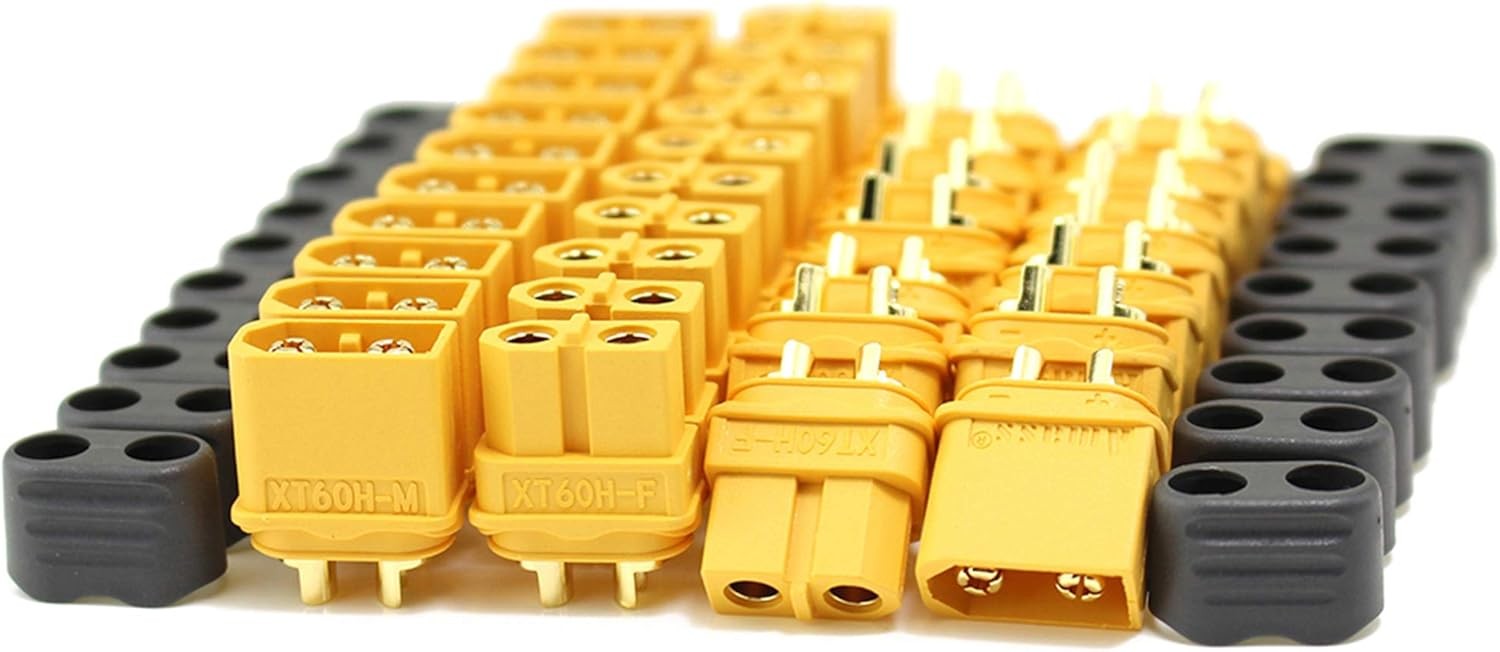 Amass 10 Pair XT60H Bullet Connector Plug Upgrated of XT60 Sheath Female & Male