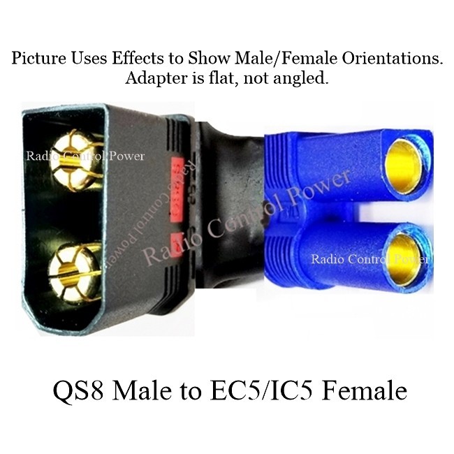 RCP-QS8 to EC5/IC5 6 awg Equivalent No Wire Adapter