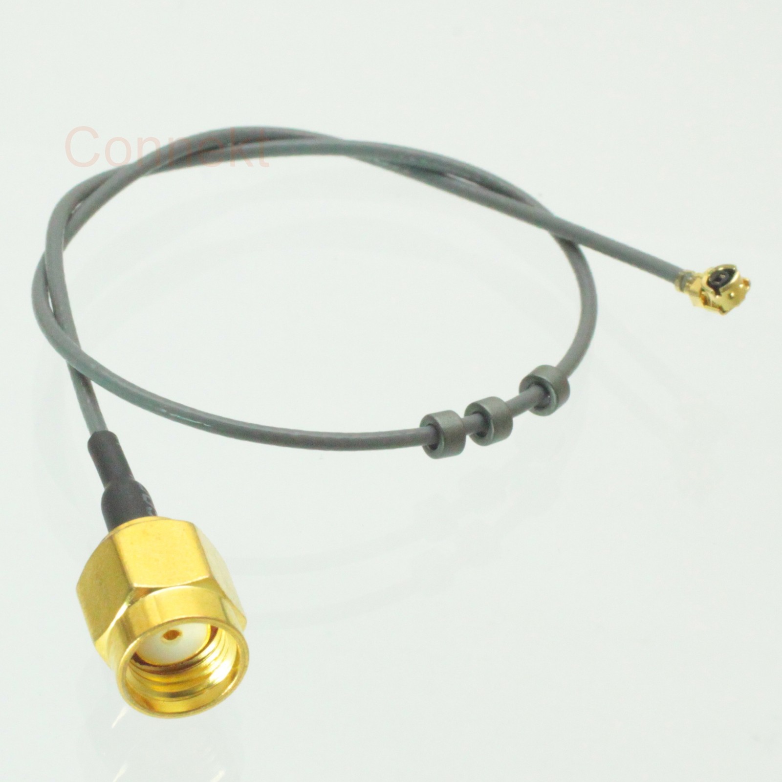 RP-SMA male to IPX U.FL 1.13 pigtail EMI Filtering Magnetic loop