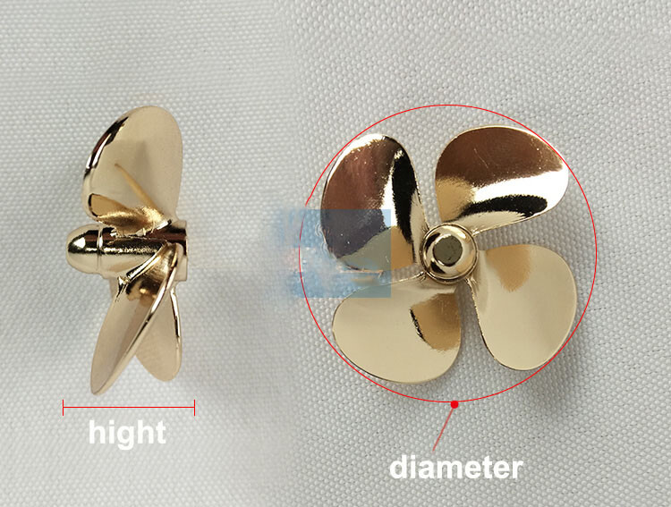 High-Quality Metal Propellers – 4 Blades for Ship Models & DIY – Multiple Sizes