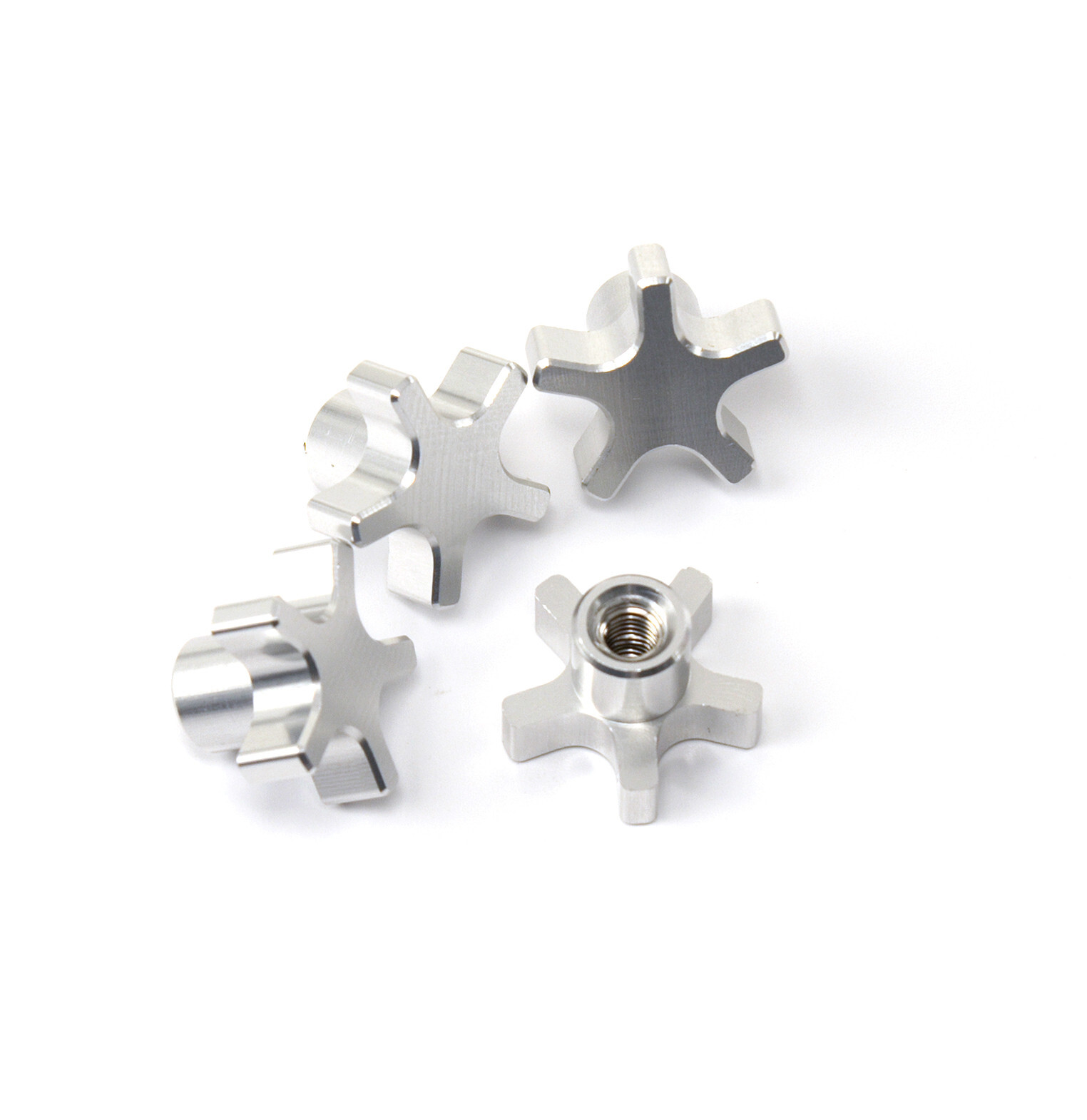 FULLFORCE RC TRAXXAS 1.5-2.5 T-MAXX E-MAXX ALUMINUM LOCKING WHEEL NUTS 5 SPOKE