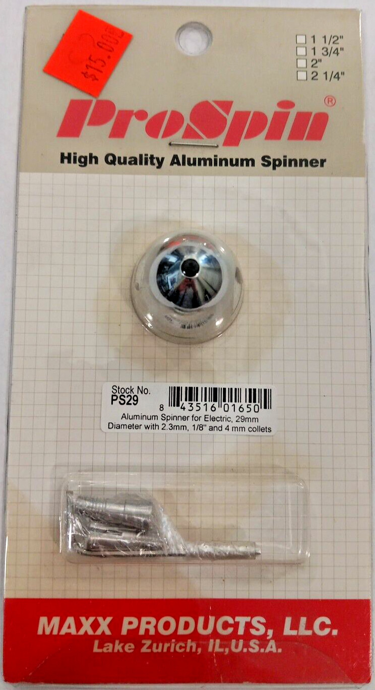 MAXX PRODUCTS #PS29 ~NIP~ ProSpin High Quality Aluminum Spinner for 29mm dia.