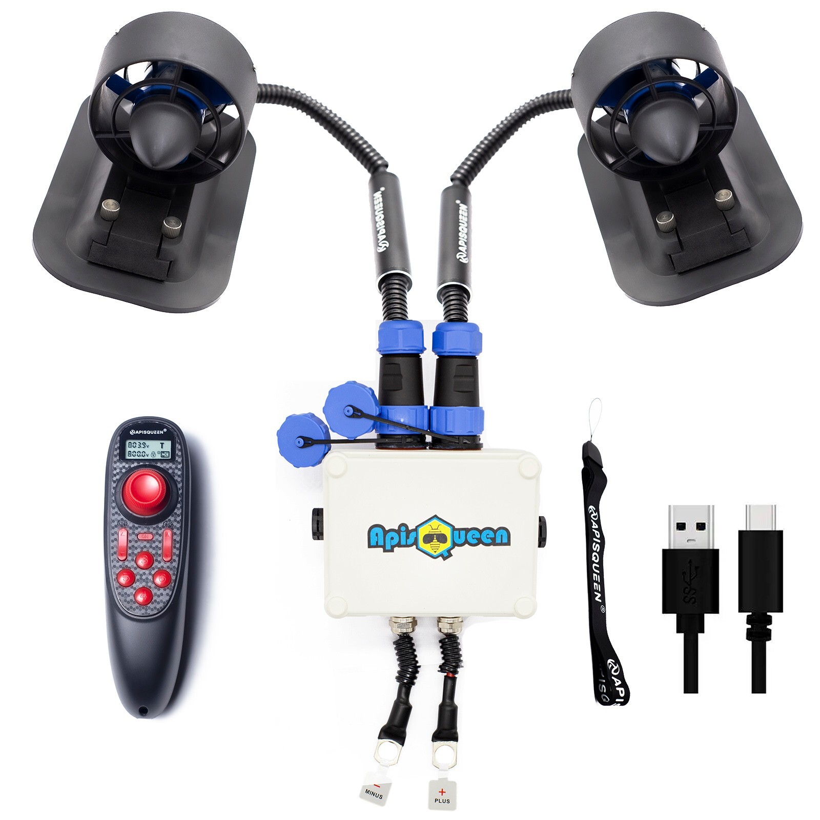 ApisQueen U2 Set 12-16V Brushless Underwater Thruster 7.5LBS Thrust 500KV Motor