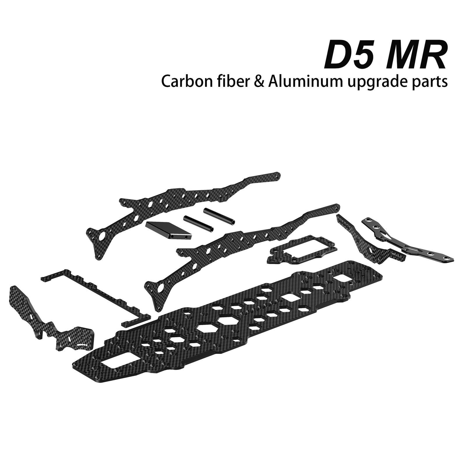 Carbon Chassis W/Aluminum Upgrade Kit fo 3RACING Sakura D5S MR 1/10 RC Drift Car