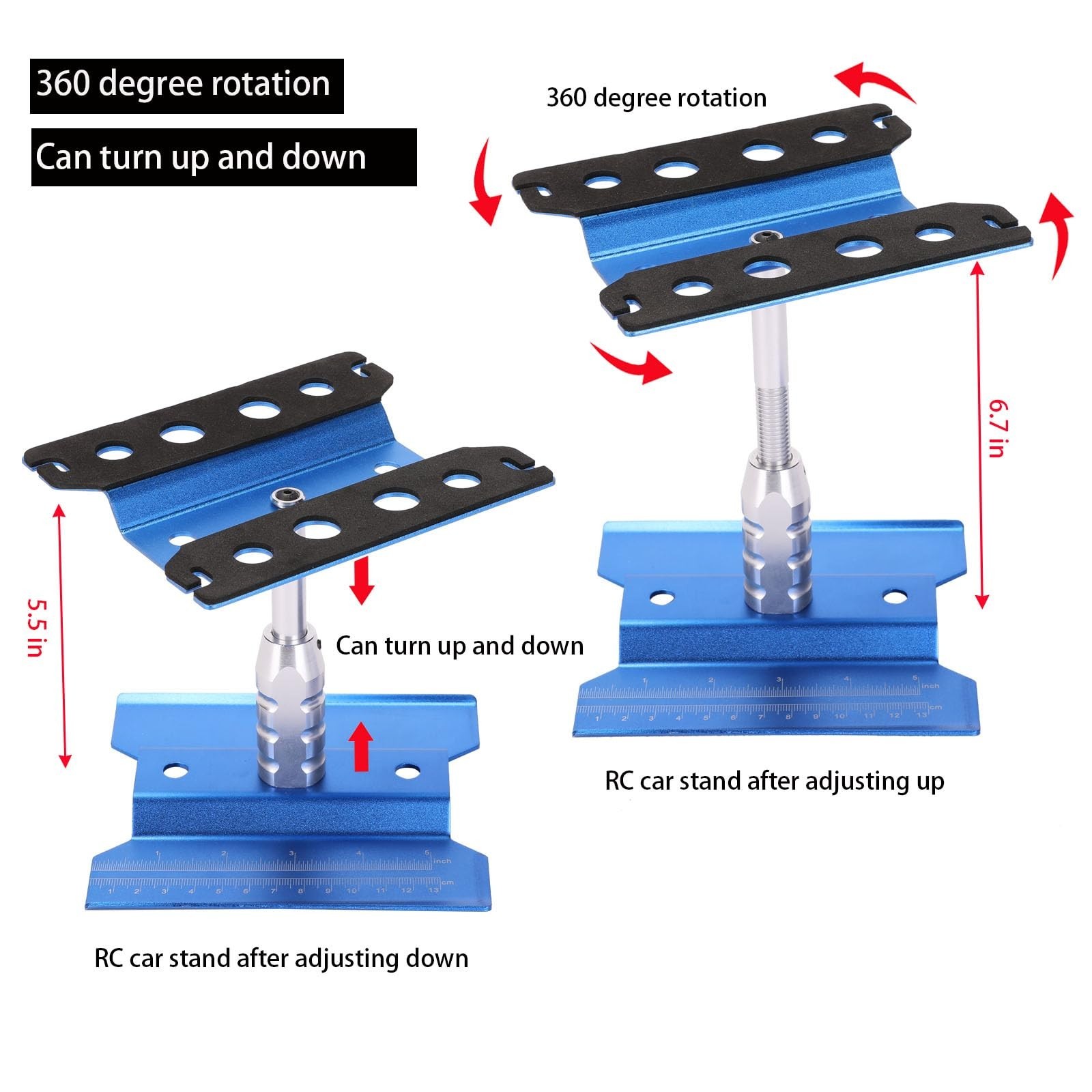 RC Car Repair Work Stand 532 PCS RC Repair Tool Screws Set Kit 360 Degree Rot…