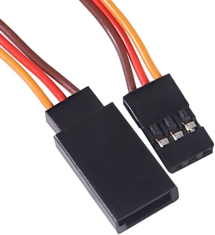 10-Pack 30cm 3-Pin RC Servo Extension Cables – Female to Male, Orange, for RC…