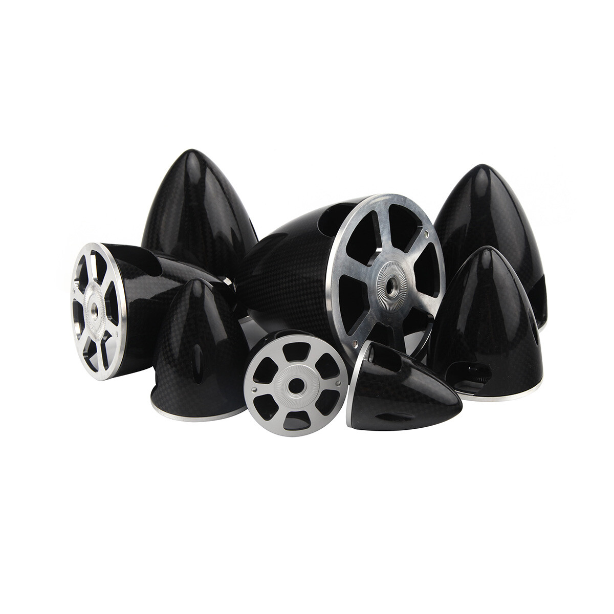 2 Blade 1.75inch Carbon Fiber Spinner W/Aluminum Backplate Electric Plane FM