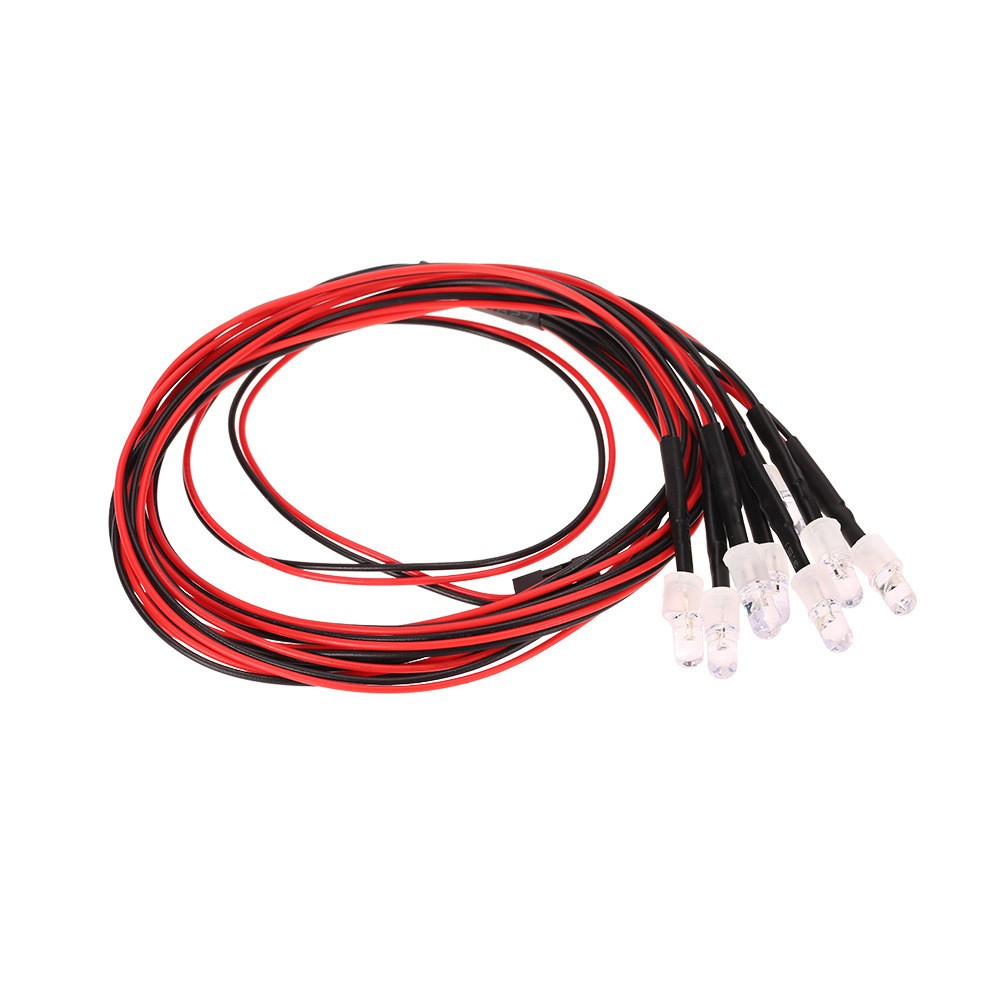 8 PCS LED Lights Red & White Lamp For 1/10 RC Car Traxxas Tamiya HSP SCX10 D90 a
