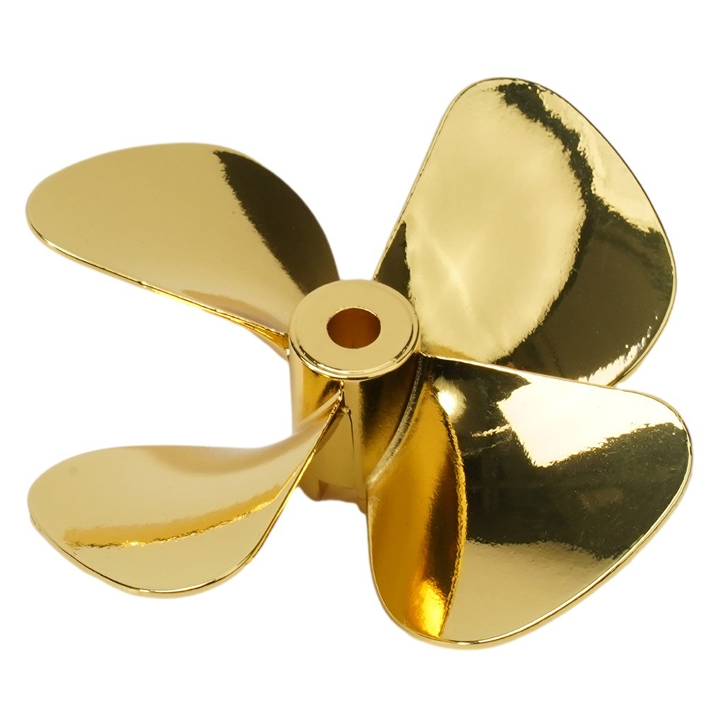 RC Boat Model55/60mm Metal Propeller 4-Blades4mm Shaft Prop For Marine ROV Alloy
