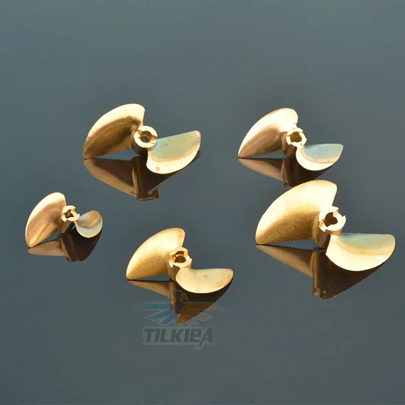 RC Boat Prop 3.18mm/4mm/4.76mm Left Screw 2 blade Copper Propellers For RC Boat