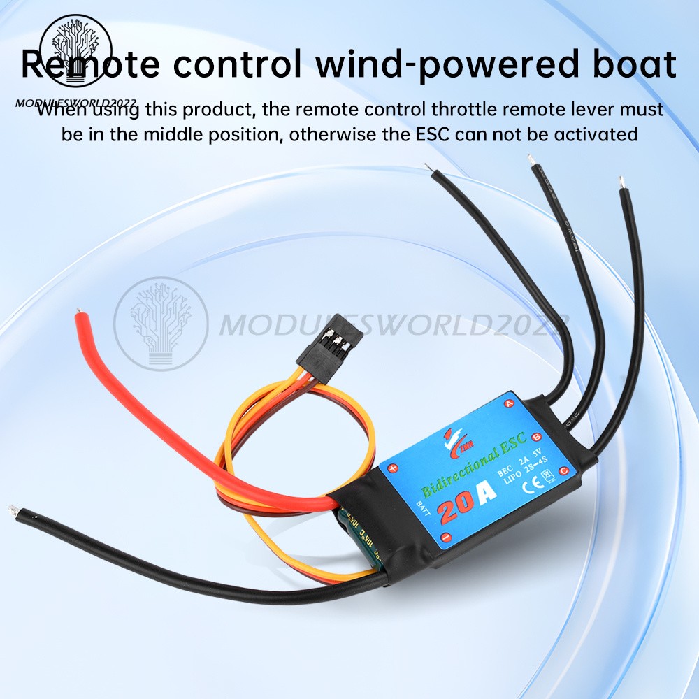 20A/30A/40A/50A Bidirectional Brushless ESC for Remote Control Ship Pneumatic