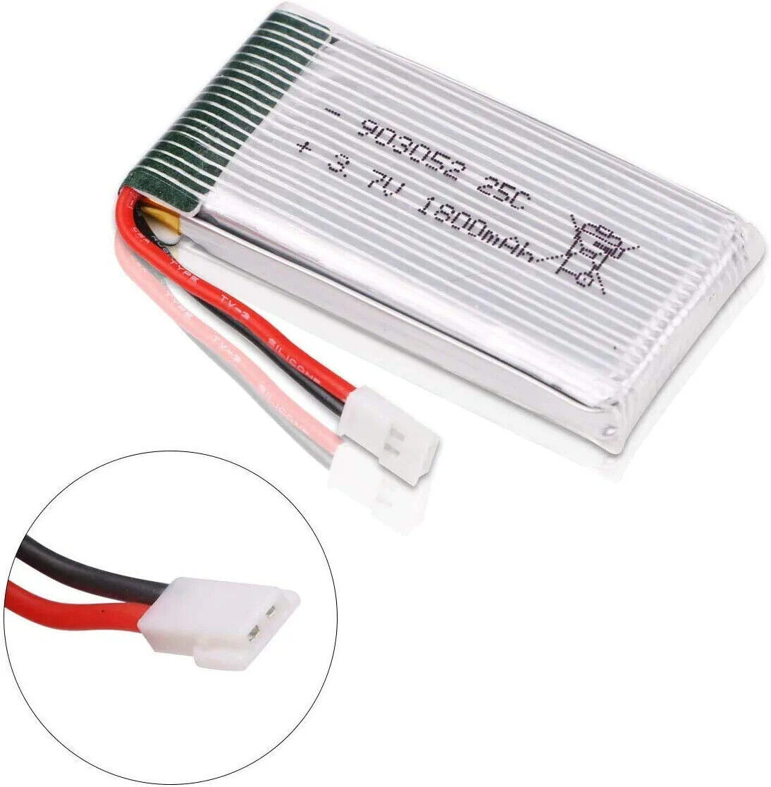 1Pcs 1800mah /1500mAh /3.7V /7.4V 25C Lipo Battery For RC Drone Quadcopter