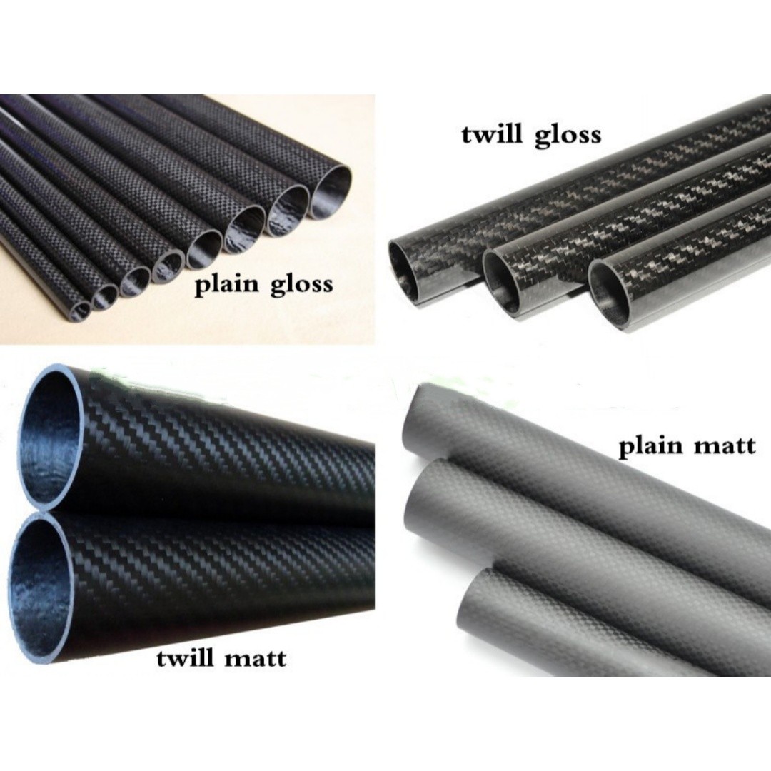 3K Carbon Fiber Tube OD39 40mmxID 34mm 35mm 36mm 37mm 38mm x 500mm Rolled Poles
