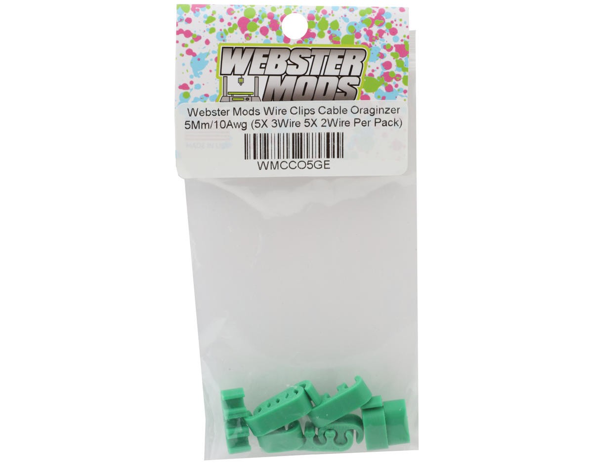 Webster Mods Wires & Cables Organizer Clips (Green)