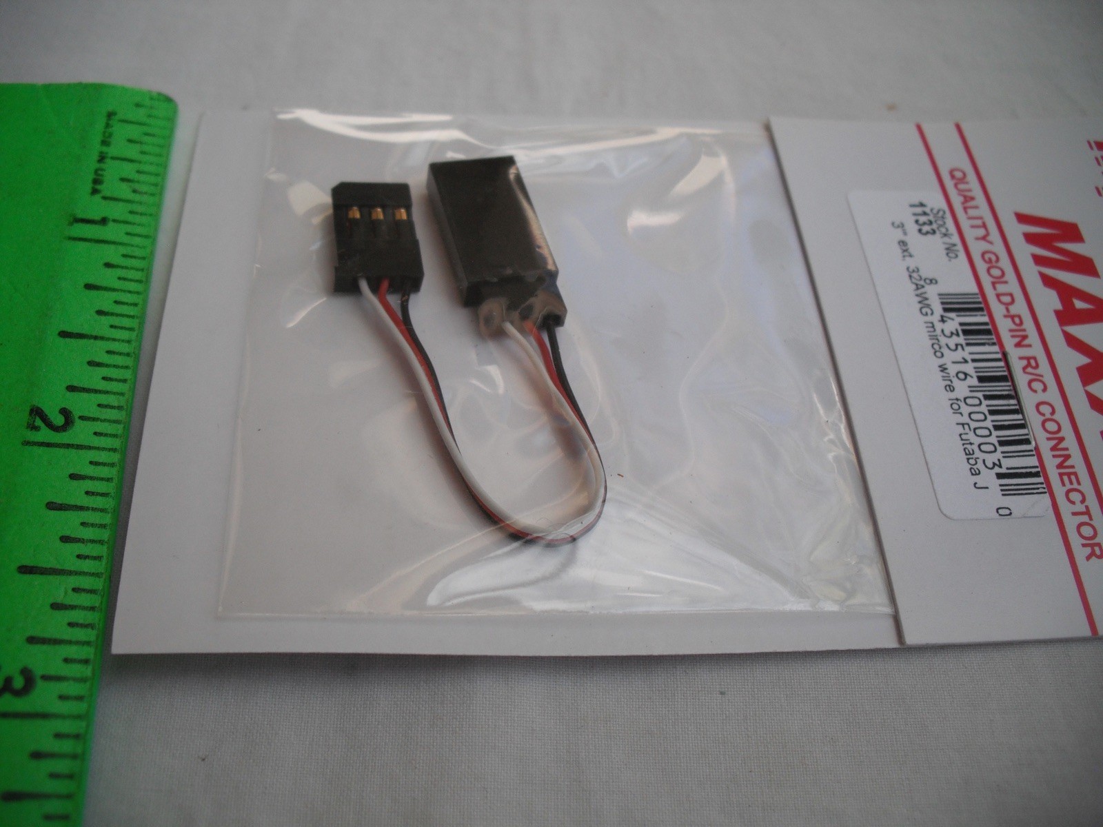 SALE Lot of 3 Maxx Products Mpi 1133, 3″ Extension, Futaba J, Wire,R/C Airplane