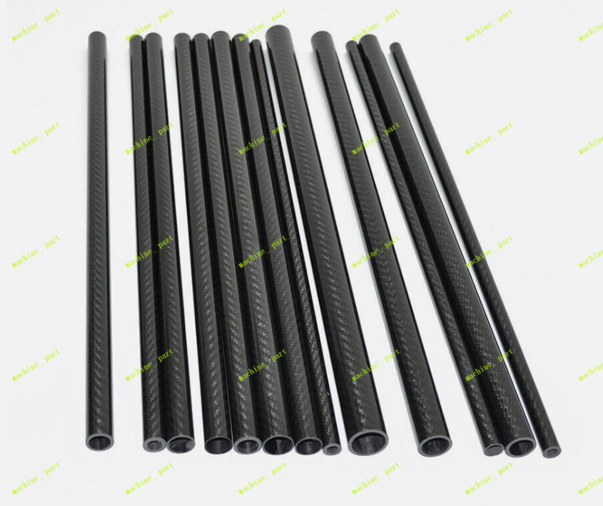 3K Carbon Fiber Round Tube 5 8 10 12 14 15 16 18 20 22 24 26 28 30mm x500mm Pipe