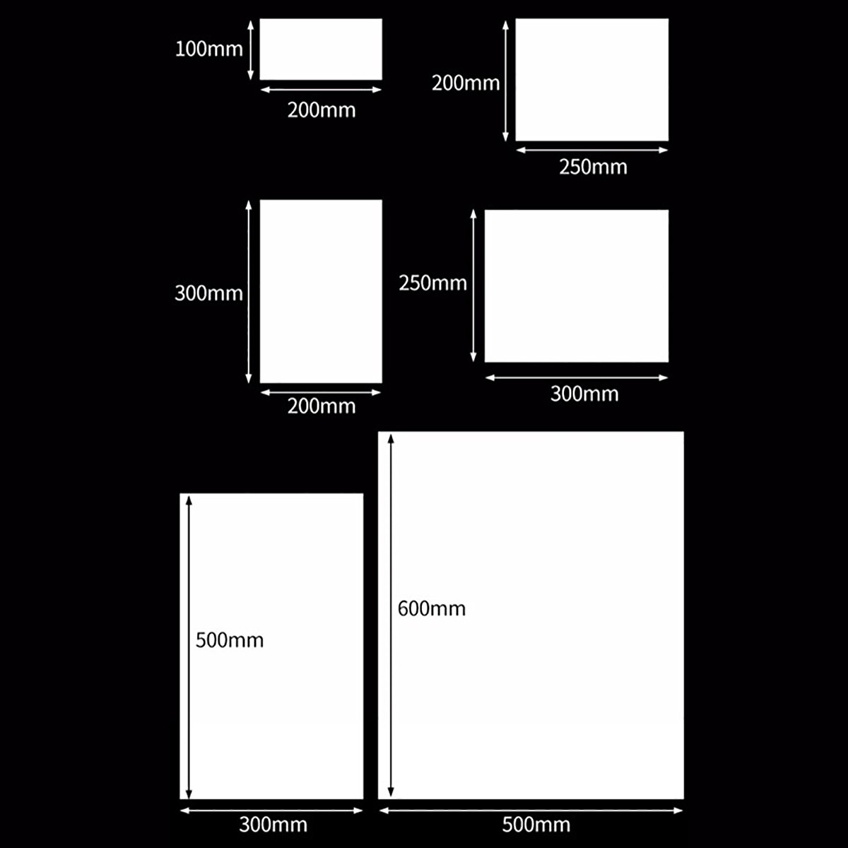 ABS Styrene Plastic Sheet Board White Black Clear Models Craft 0.8 1 1.5 2 3mm