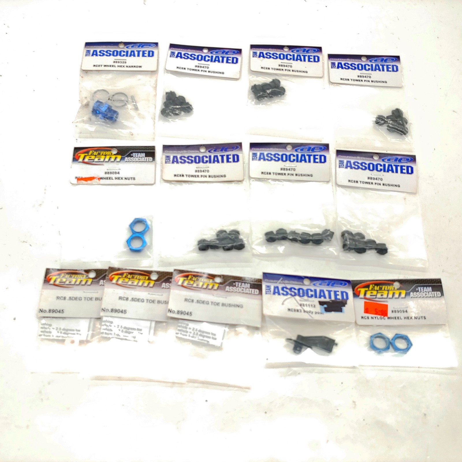 Team Associated RC8 New Parts Lot – 89094 81112 89045 89329 89470 x6